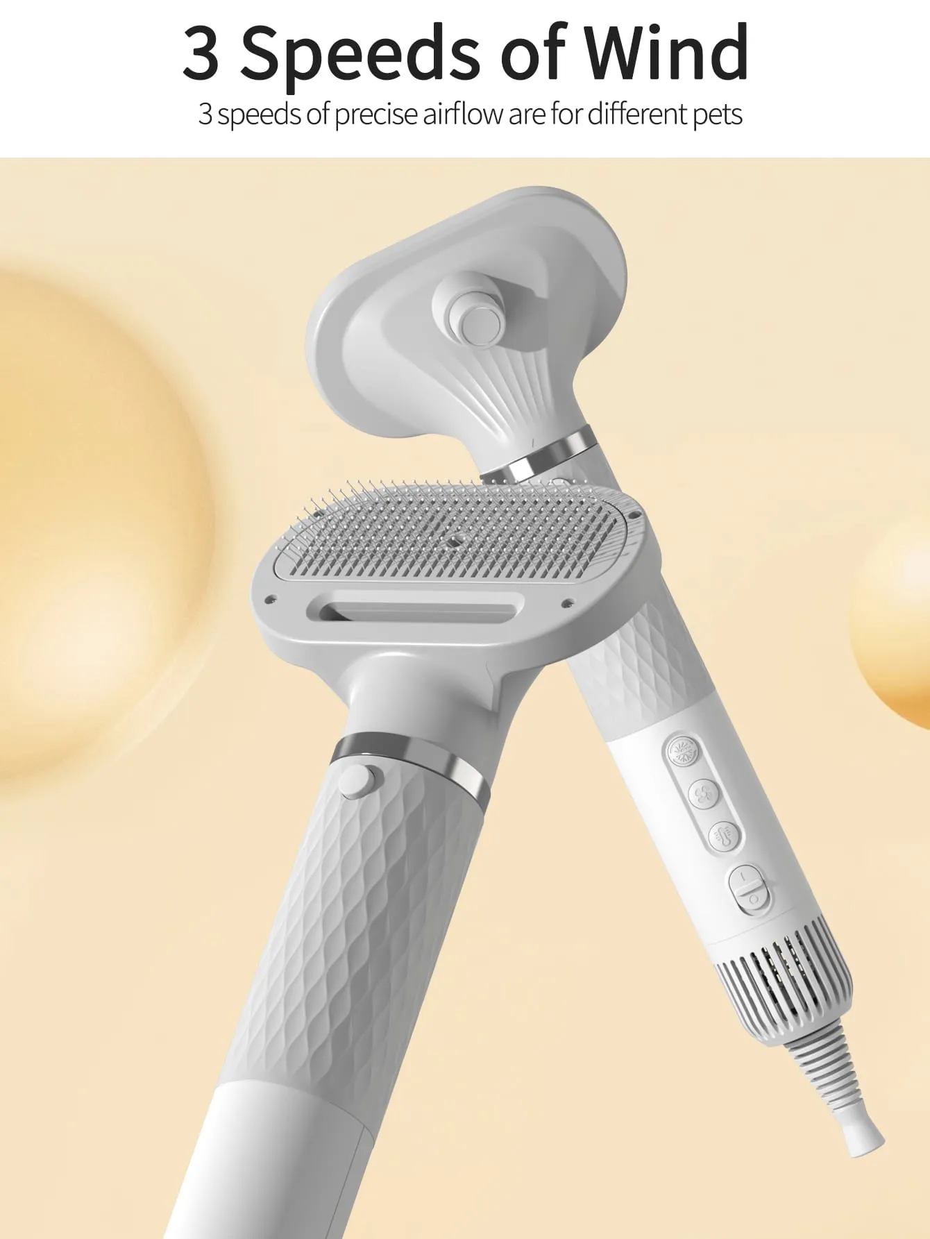 1Set,EU Plug Portable 2 in 1 Pet Hair Dryer For Dogs Cat Grooming Comb Brush NTC Smart Control Professional Dog Blow Dryer Pet Blower