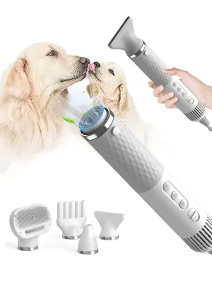 1Set,EU Plug Portable 2 in 1 Pet Hair Dryer For Dogs Cat Grooming Comb Brush NTC Smart Control Professional Dog Blow Dryer Pet Blower