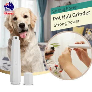 3 Modes Pet Nail Grinder Dog Cat Grooming Trimmer Electric Claw Toe Clipper