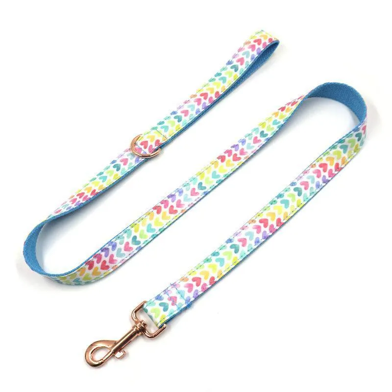 5 PCS Personalized Dog Collar & Harness Leash Set