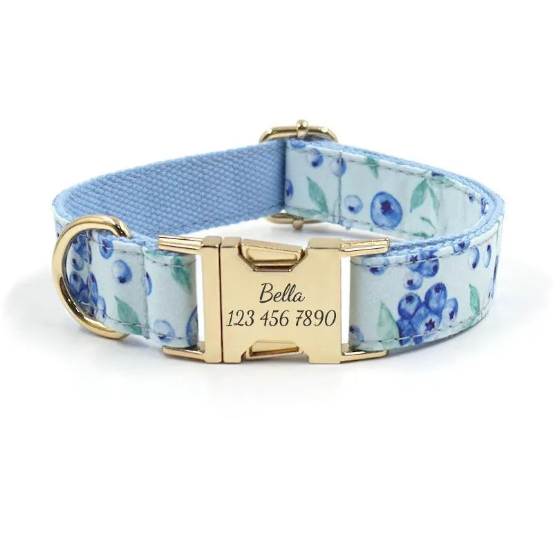 5 PCS Personalized Dog Collar & Harness Leash Set