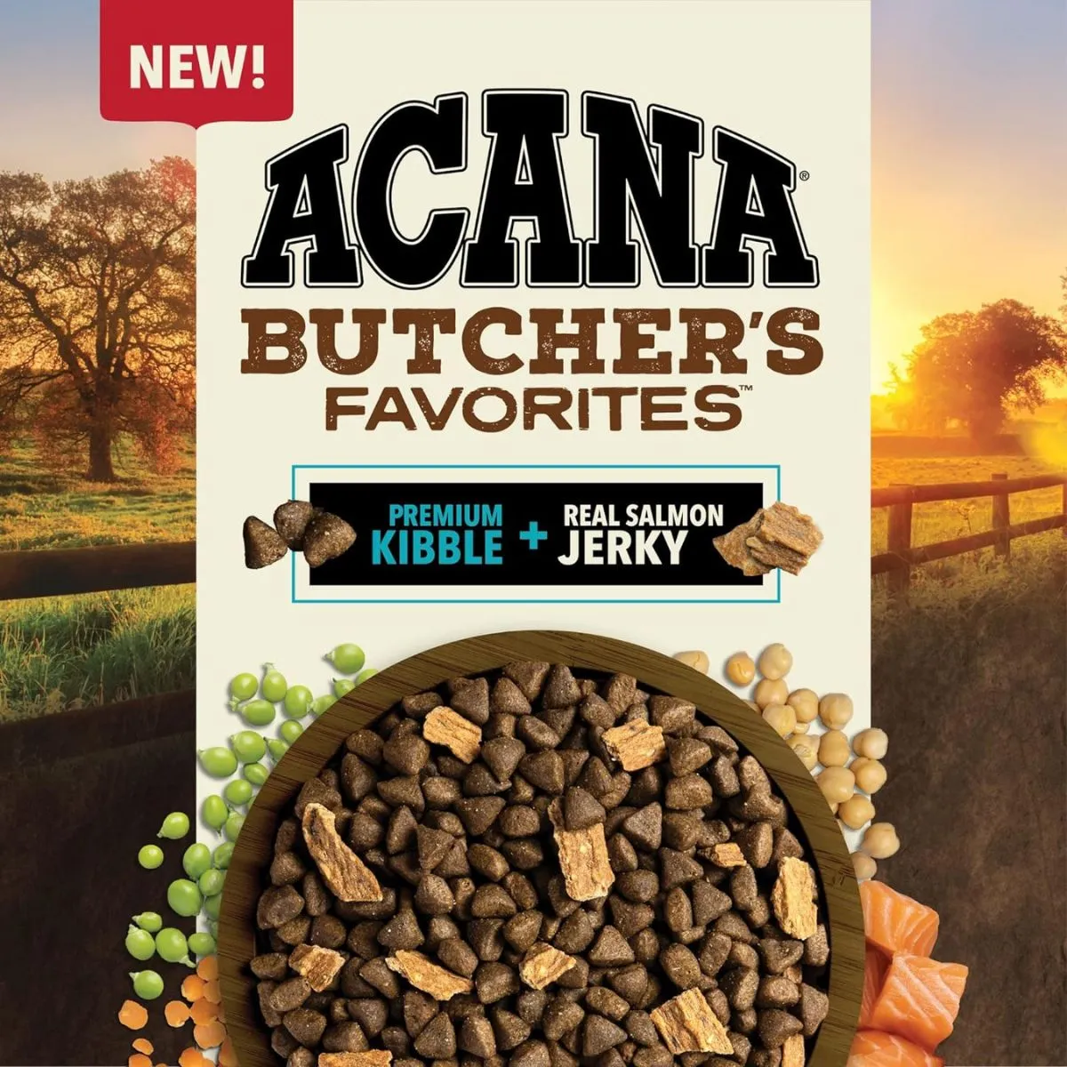 Acana Butcher's Favorites Wild-Caught Salmon Dry Dog Food 17lb