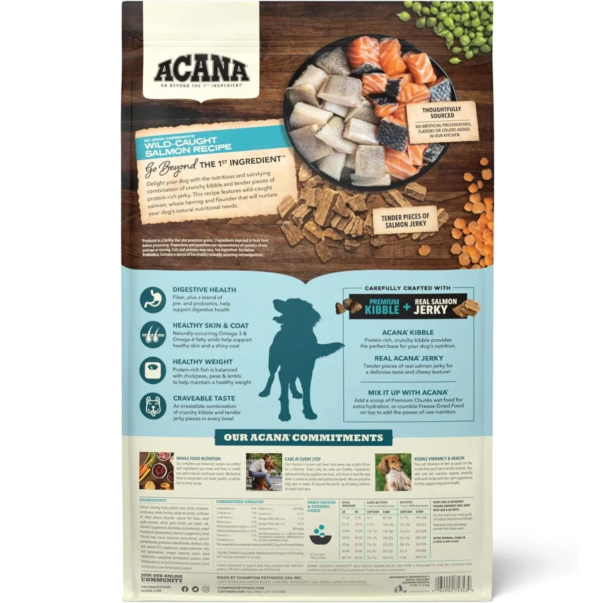 Acana Butcher's Favorites Wild-Caught Salmon Dry Dog Food 17lb
