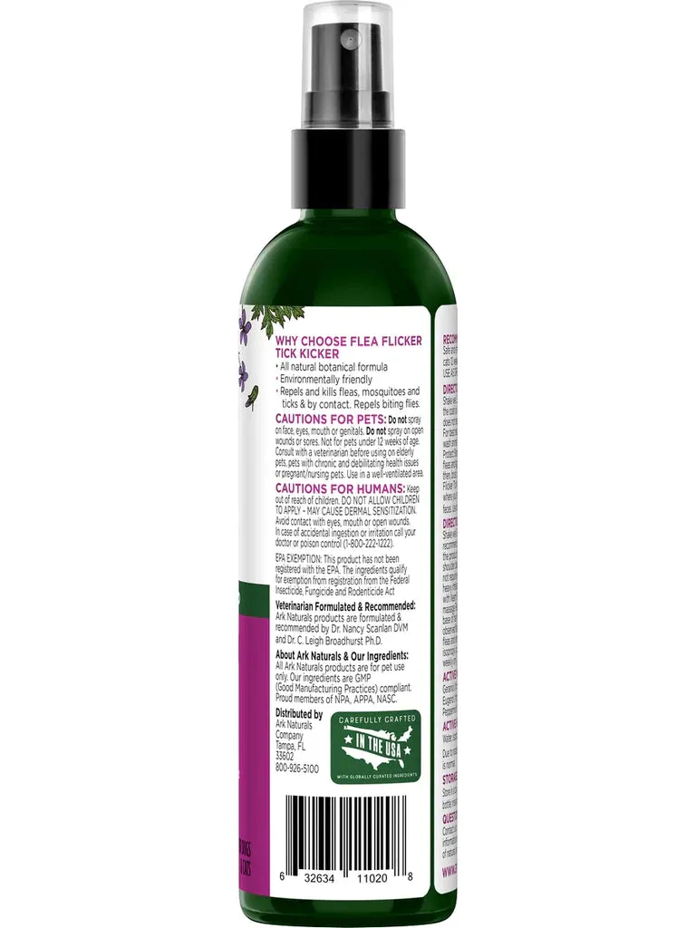Ark Naturals Flea Flicker! Tick Kicker! Dog & Cat Spray, 8-Oz Bottle