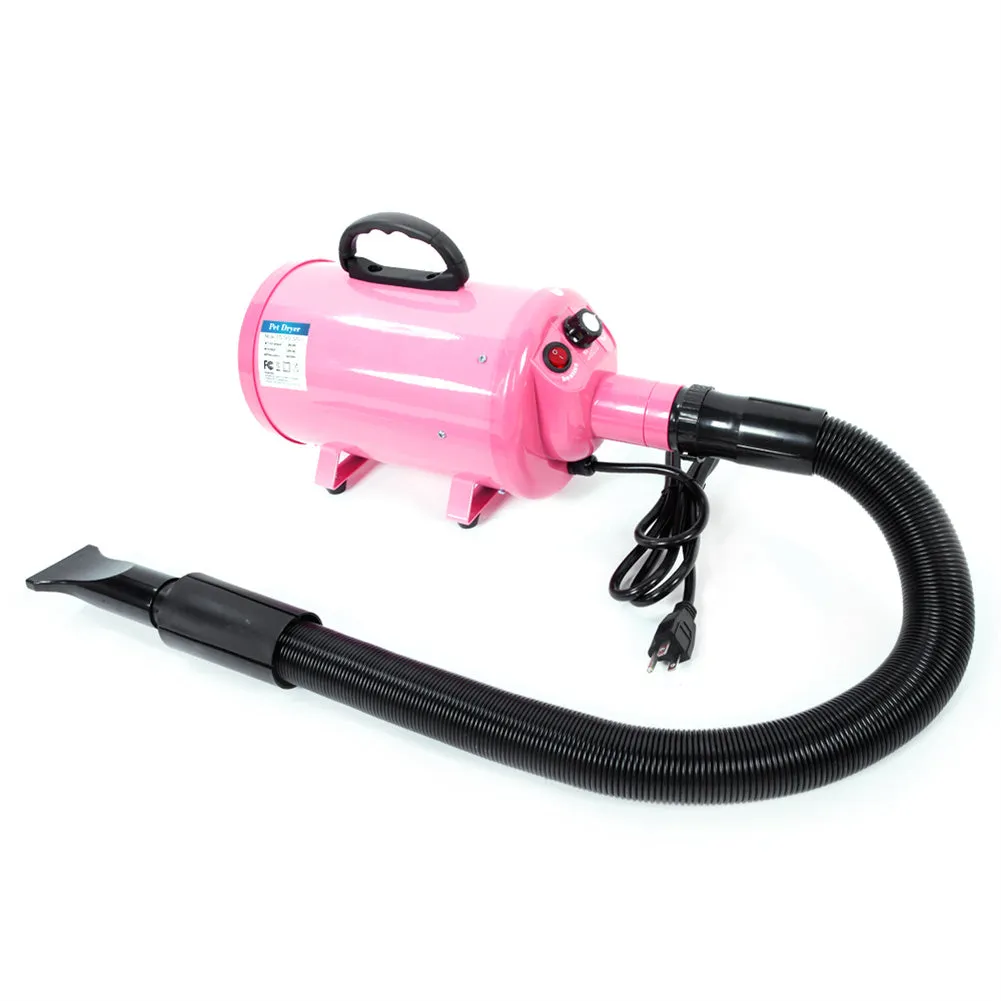 BEESCLOVER 2800W Pet Blow Hair Dryer Dog Grooming Cleaning Accessories Pink