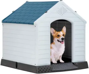 BestPet Dog House Indoor Outdoor Insulated Kennel Durable Plastic Dog House for Small Medium Large Dogs Weather & Water Resistant Pet Crate with Air Vents and Elevated Floor