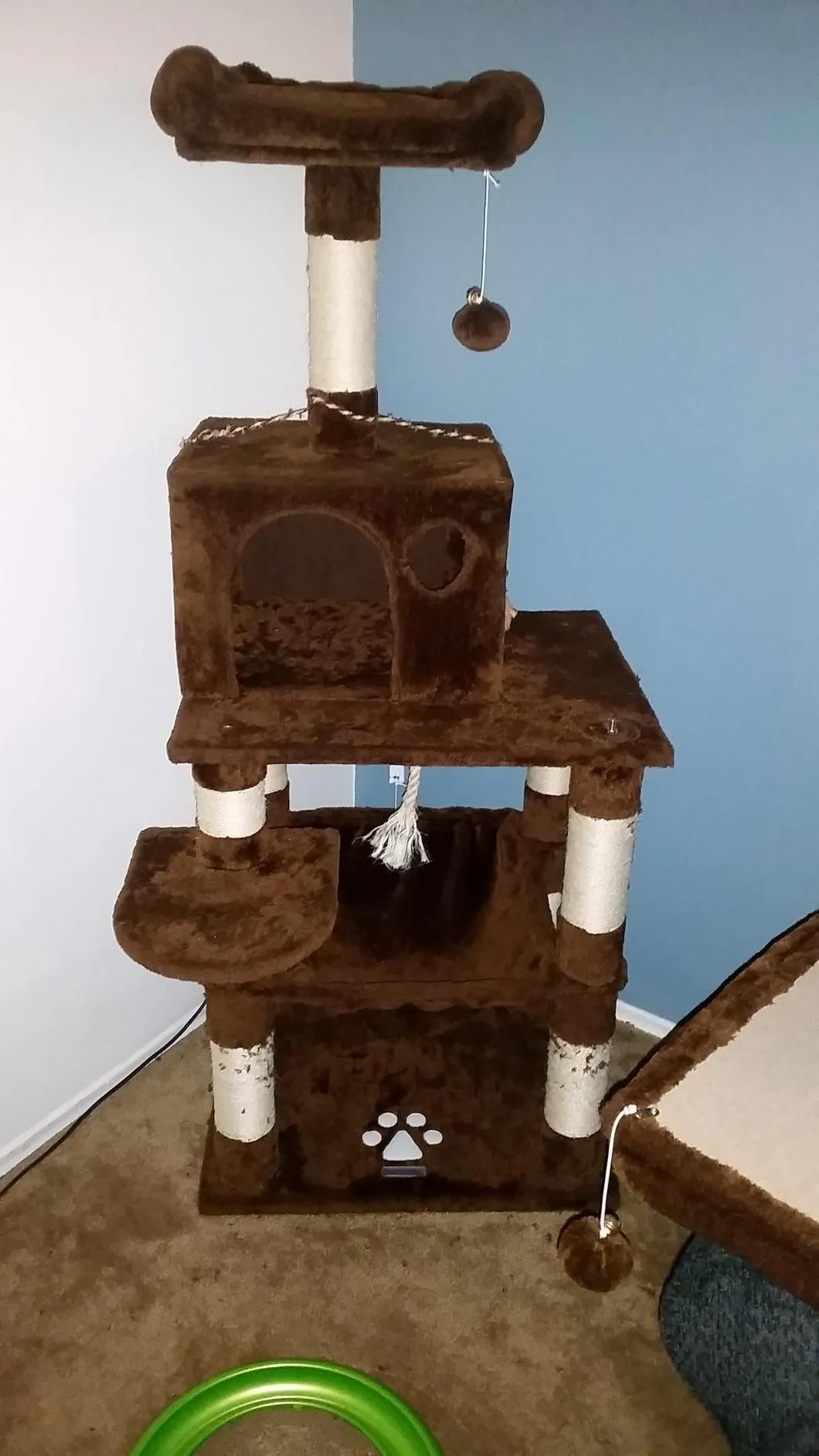 Cat Tree with Sisal-Covered Scratching Posts | Plush Perches | 55" Multi-Level