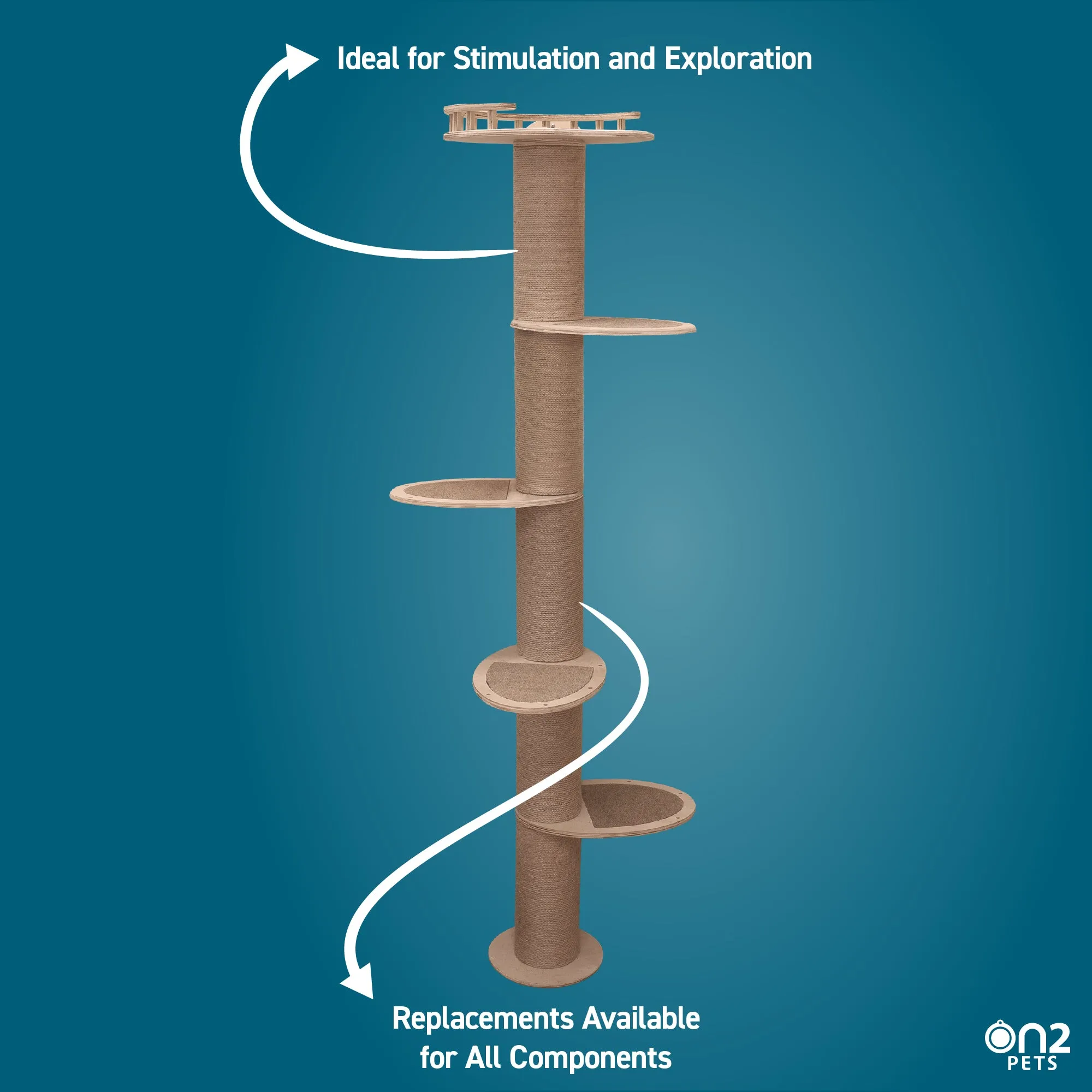 CatHaven™ Five-Level Wall Mounted Activity Cat Tree - NEW!!!