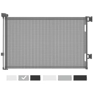 Cumbor Baby Gate Retractable Gates for Stairs, Mesh Dog Gate for The House, Wide Pet Gate 33" Tall, Extends to 55" Wide, Long Child Safety Gates for Doorways, Hallways, Cat Gate Indoor/Outdoor(Gray)