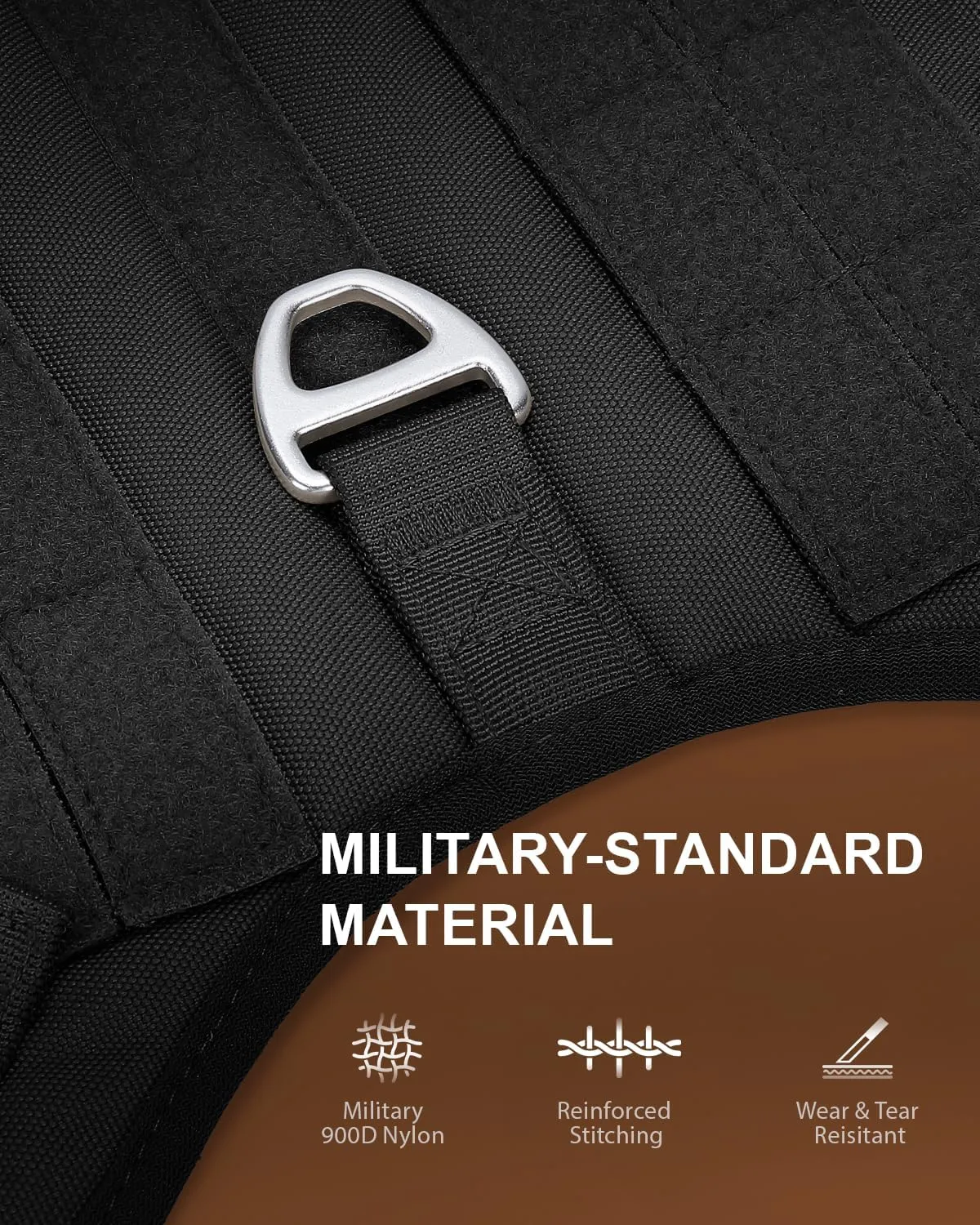 FAYOGOO Tactical Dog Harness for Large Dogs - Heavy Duty Dog Harness Escape Proof with Handle - No Pull Military Service Dog Vest with Removable Patches for Walking,Training,Hiking