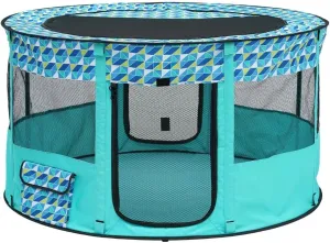 Foldable Pet Playpen 44x44x24 Inch Portable Dog & Cat Play Yard with Zipper Door Indoor/Outdoor Soft Crate for Puppies, Small Pets Lightweight, Waterproof, Easy Setup Travel Pet Pen