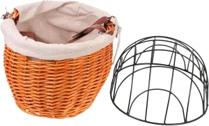 GALPADA 1pc Pet Basket for Bike Wicker Woven Cat Dog Bike Basket Front Shopping Accessory Random