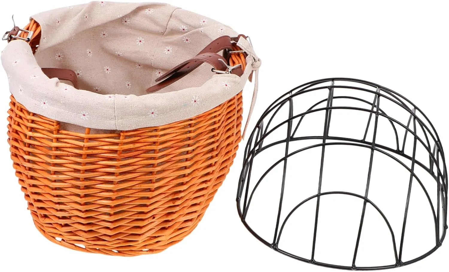 GALPADA 1pc Pet Basket for Bike Wicker Woven Cat Dog Bike Basket Front Shopping Accessory Random