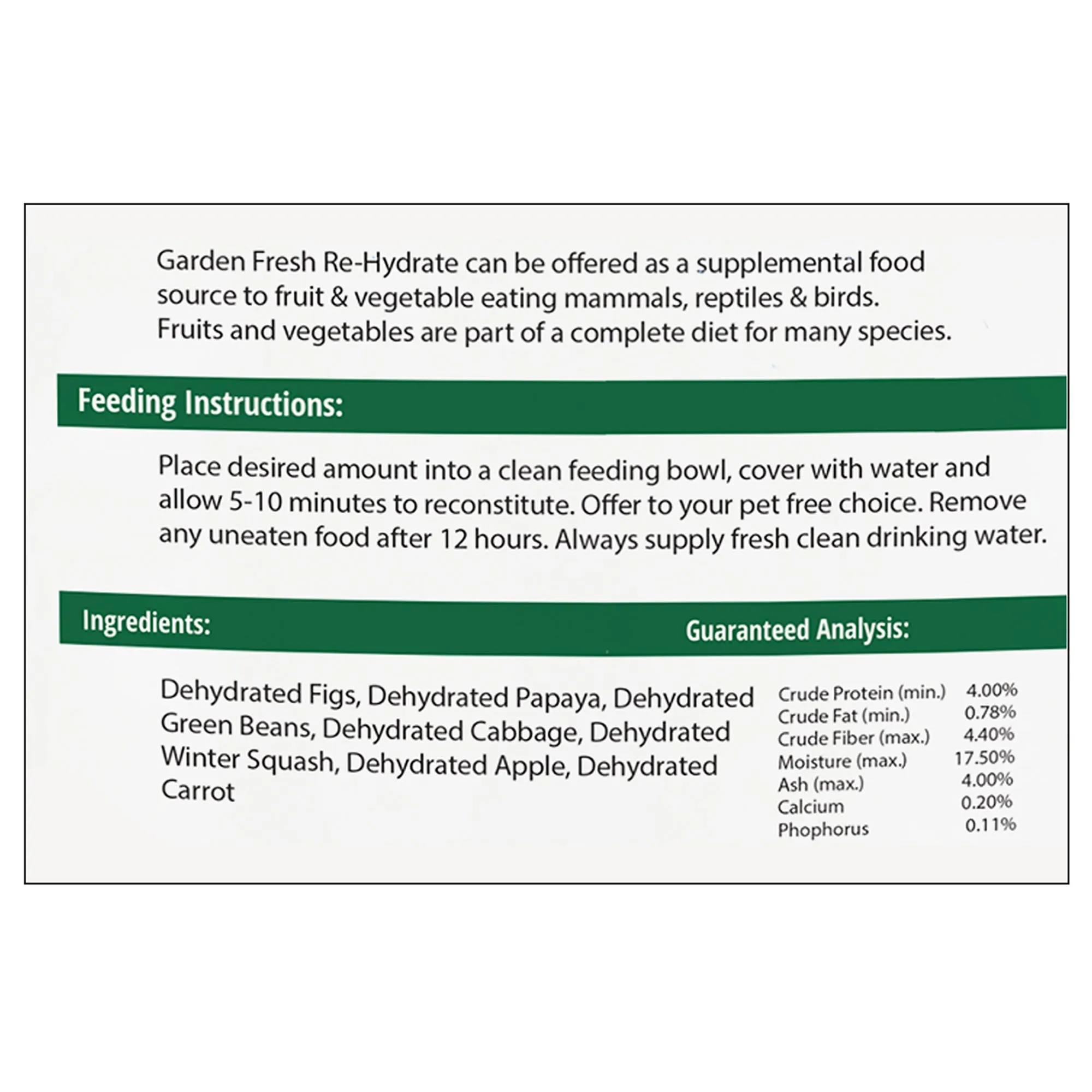 Garden Fresh Re-Hydrate 10 oz