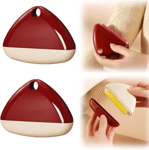 Good Life Lint Roller,Enjoy Lint Roller,Enjoy Sticky Roller,Enjoy Portable Lint Roller,Portable Washable Lint Roller, Triangular Double Color Washable Lint Roller Pet Hair Remover (Red)