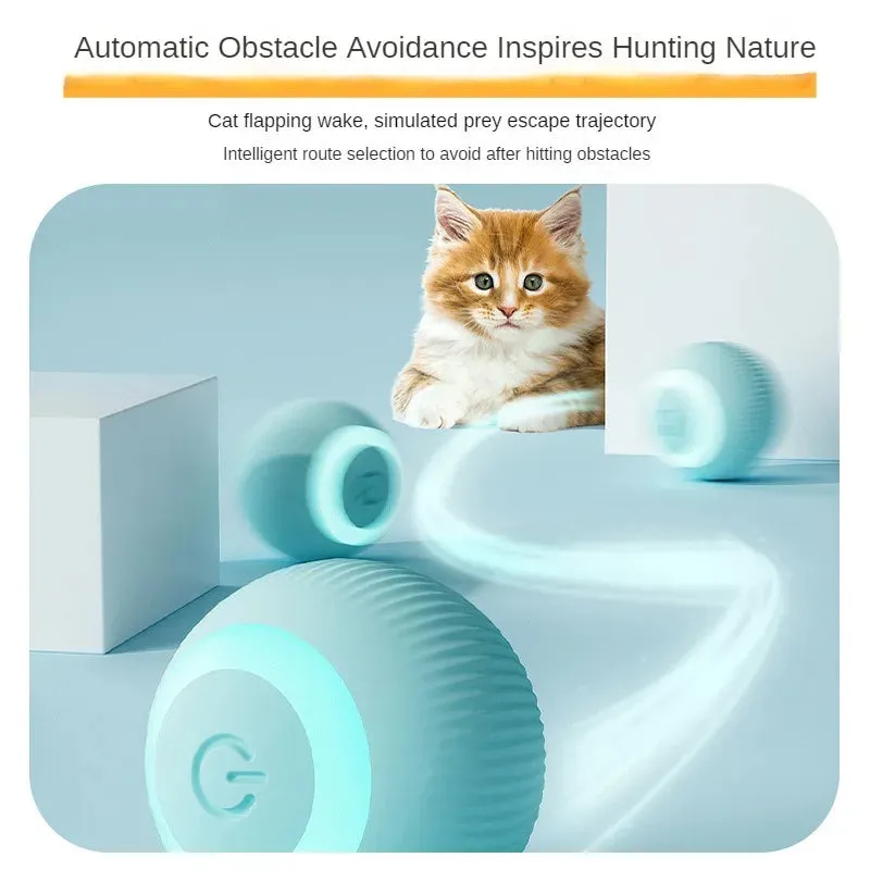 Gravity Smart Electric Rolling Ball – Interactive Rechargeable Cat Toy for Engaging Play