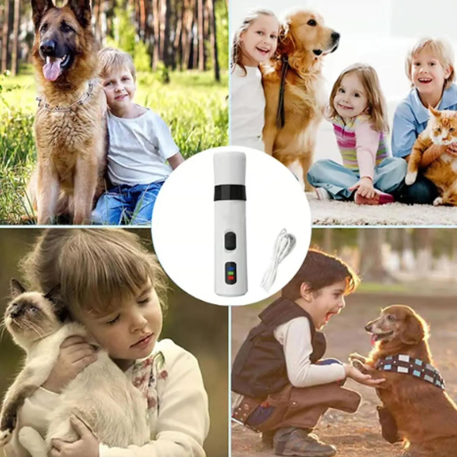 Heusom Nail Grinder, Heusom Dog Nail Trimmer, Rechargeable USB Charging Pet Nail Grinder, Dog Nail Grinder, Heusom Pro for Dogs (orange)