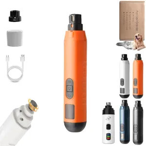 Heusom Nail Grinder, Heusom Dog Nail Trimmer, Rechargeable USB Charging Pet Nail Grinder, Dog Nail Grinder, Heusom Pro for Dogs (orange)