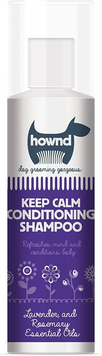 HOWND Keep Calm Conditioning Dog Shampoo for Anxious, Nervous & Stressed Out Dogs, Deeply Cleanses & Conditions - Reduces Shedding - Vegan, Cruelty Free - Lavender
