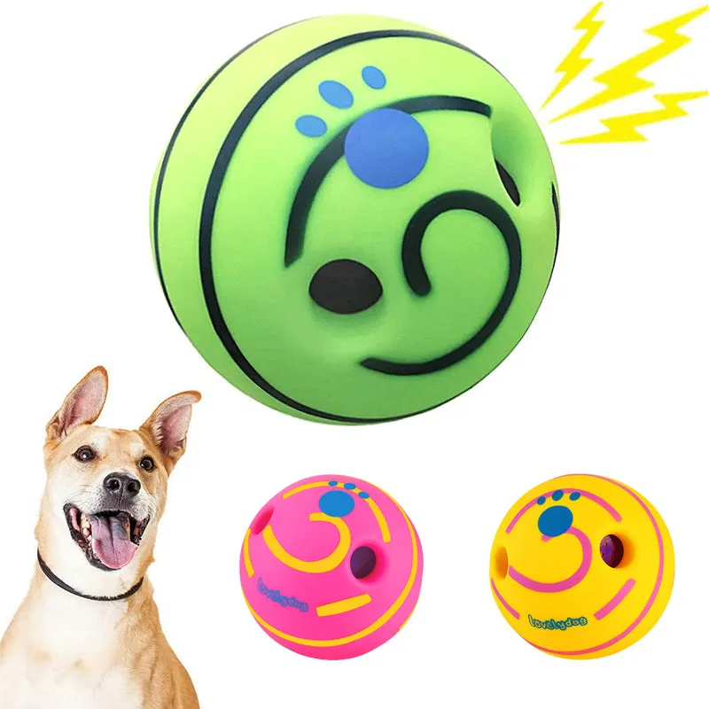 Interactive Dog Toy Wobble Giggle Ball with Funny Sounds