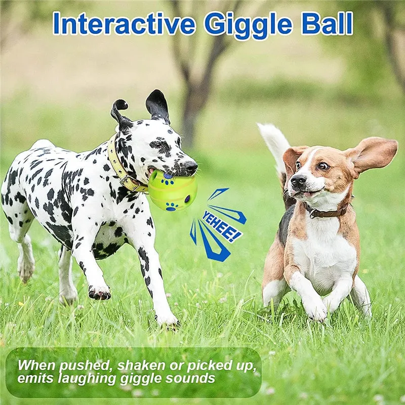 Interactive Dog Toy Wobble Giggle Ball with Funny Sounds