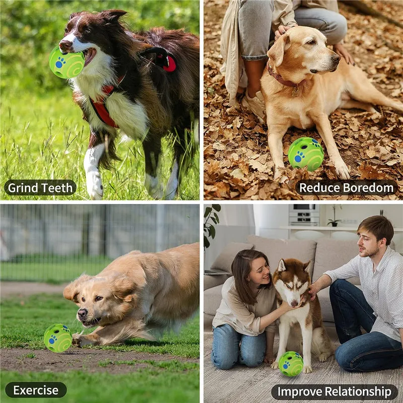 Interactive Dog Toy Wobble Giggle Ball with Funny Sounds