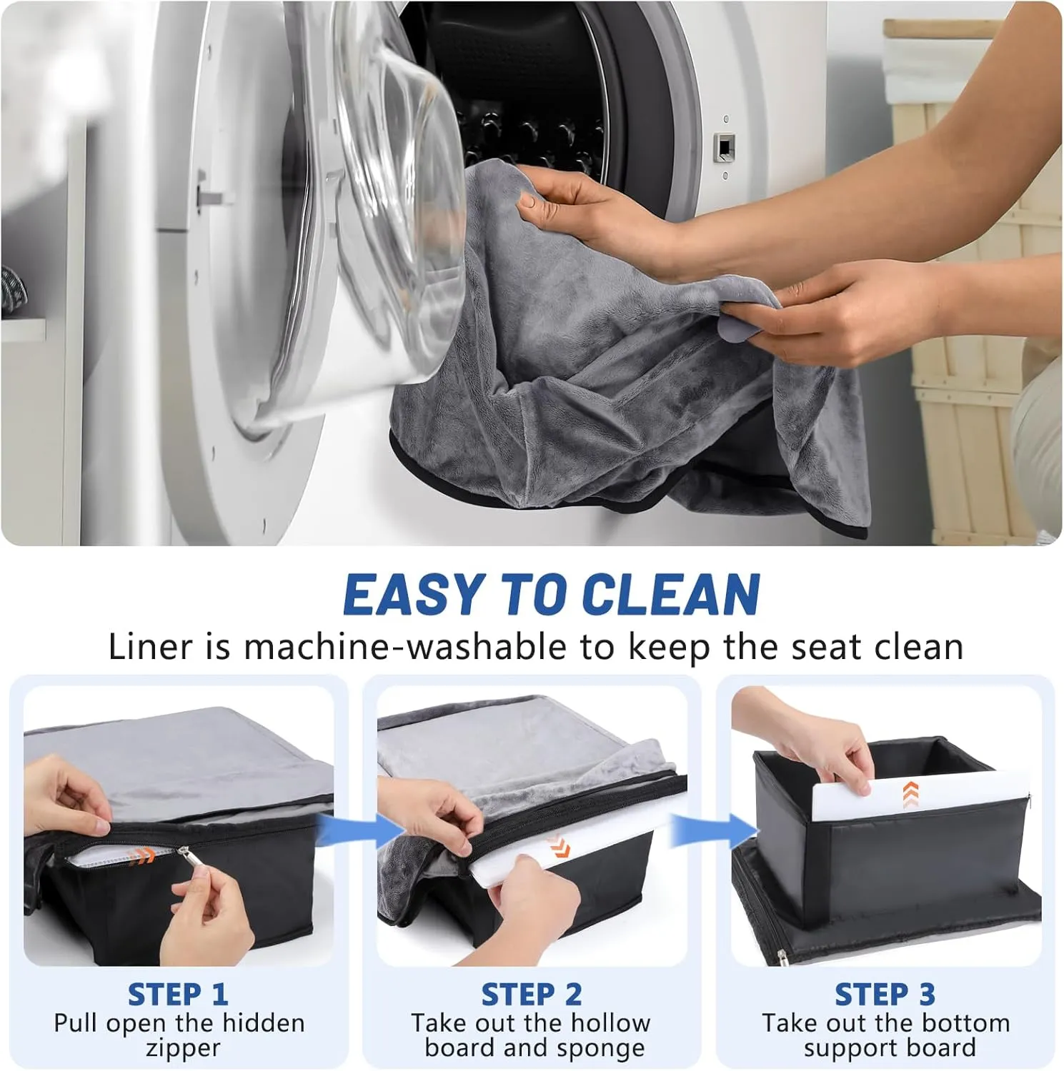 JOEJOY Small Dog Car Seat - Portable Puppy Booster Seat for Car with Clip-On Safety Leash, Adjustable Straps Perfect for Small Pets Up to 25lbs (Grey)