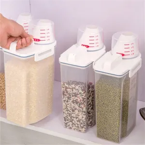Measuring Cup Lid Cereal Grain Storage Dispenser