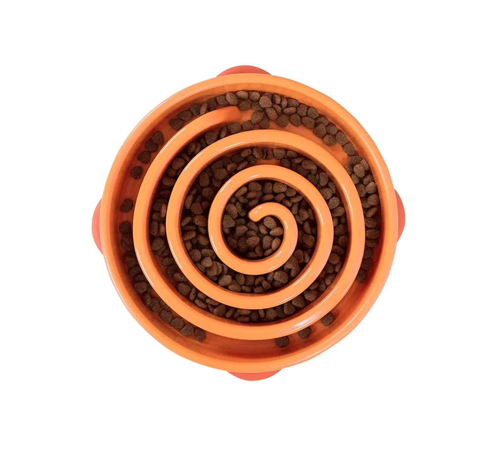 Outward Hound - Slow Feeder Puzzle Bowl - Orange