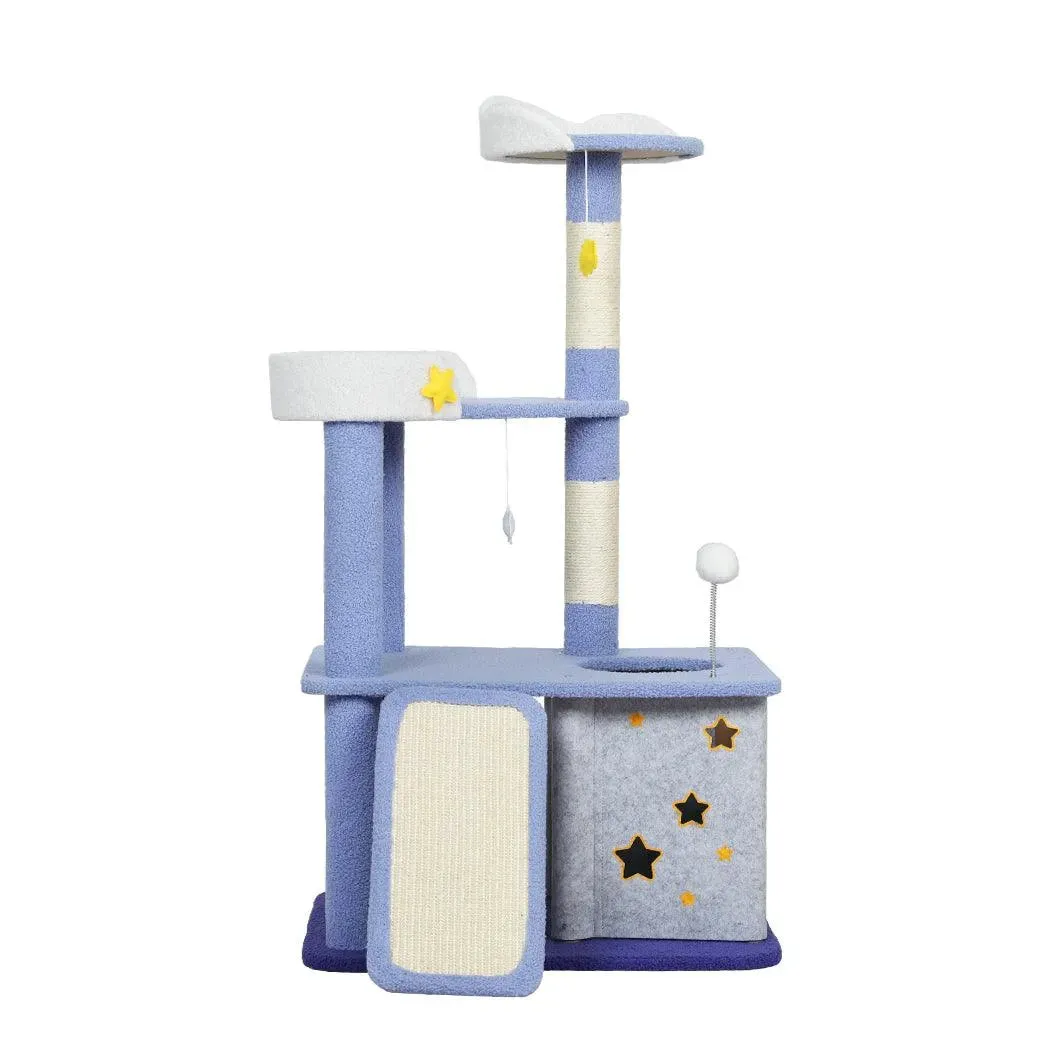 PaWz Cat Tree Post Scratching Multi-Level - Blue