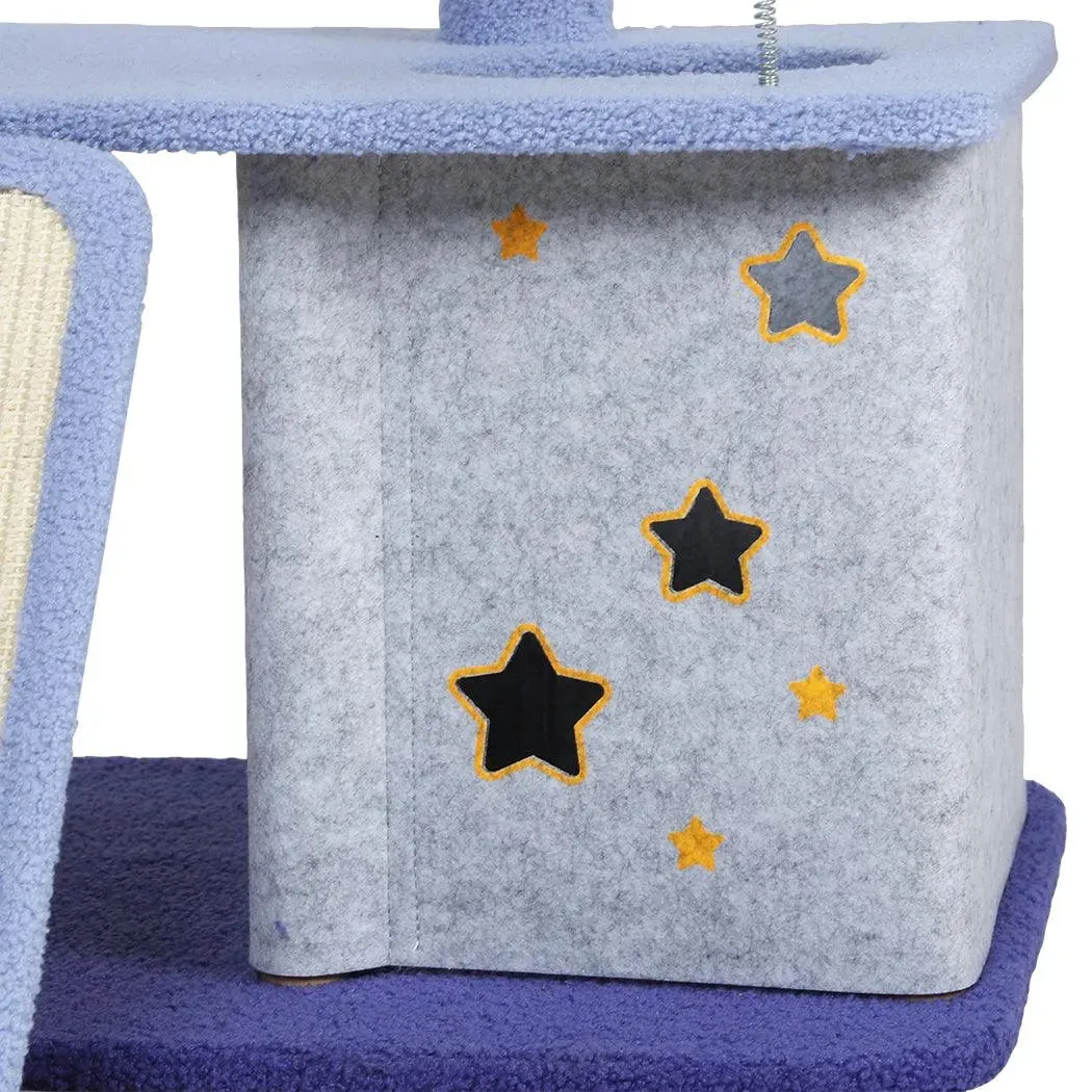PaWz Cat Tree Post Scratching Multi-Level - Blue