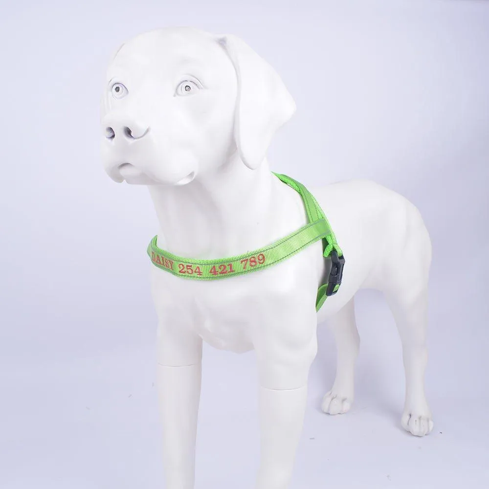 Personalized Dog Harness - Reflective Adjustable Customized Pet Harness