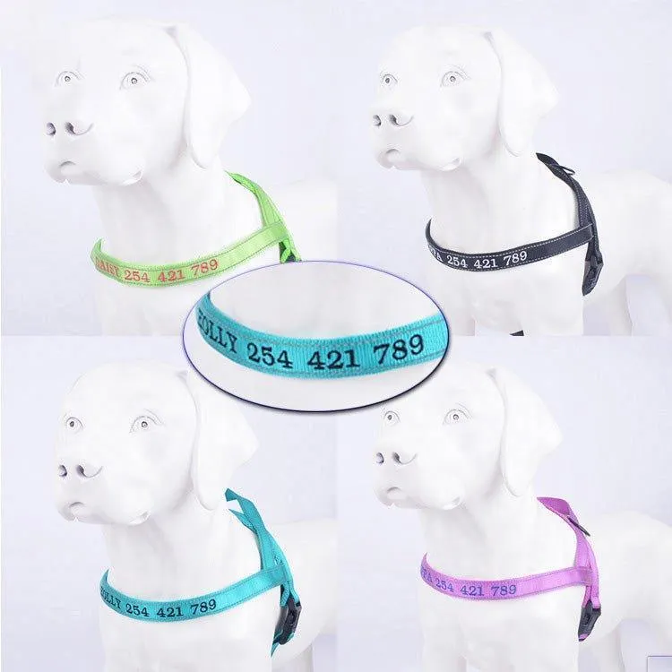 Personalized Dog Harness - Reflective Adjustable Customized Pet Harness