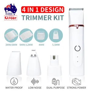 Pet Electric Trimmer Kit Hair Clipper Rabbit Grooming Shaver Fur Haircut Dog Cat