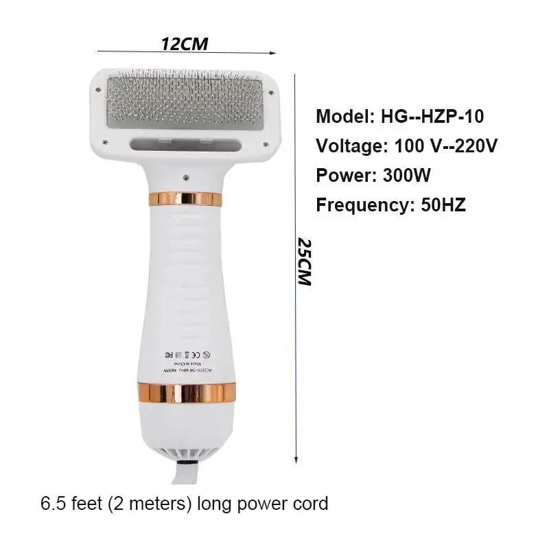 Pet Hair Dryer & Brush Comb - Type B