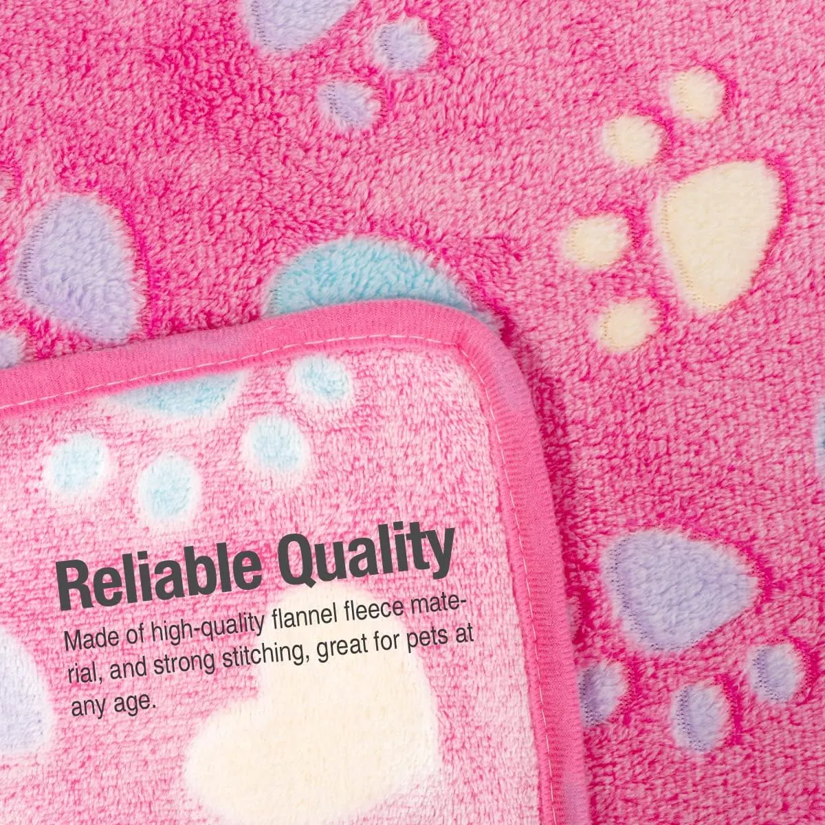 Pet Soft 1 Pack 3 Pet Blankets for Dogs - Fluffy Cats Dogs Blanket for Small Medium & Large Dog, Cute Print Pet Throw Puppy Blankets Fleece (Heart, 3XL)
