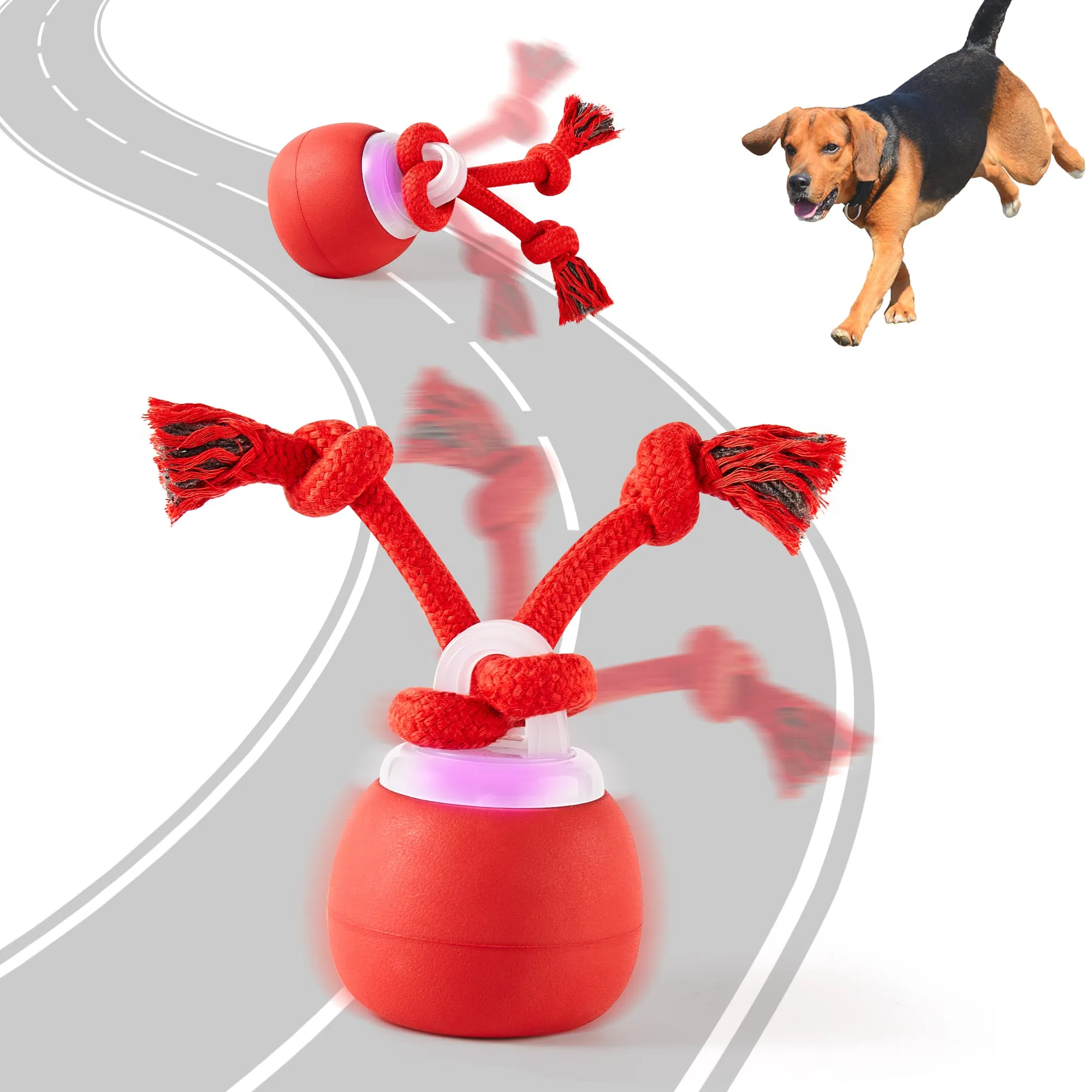 Potaroma Interactive Dog Ball Toys Touch Activated, Rechargeable, Squeaky Dog Toy