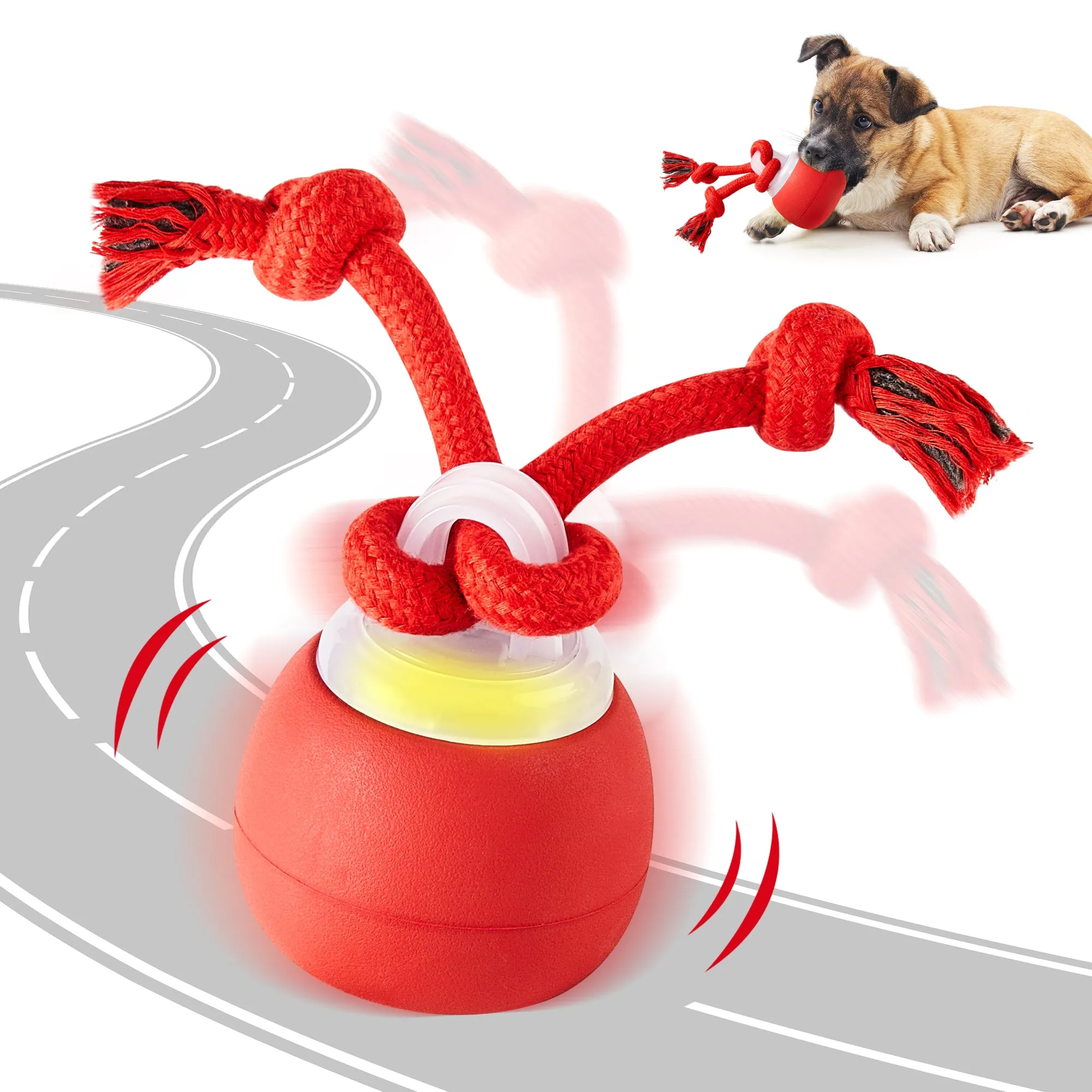 Potaroma Interactive Dog Ball Toys Touch Activated, Rechargeable, Squeaky Dog Toy