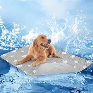 SCENEREAL Dog Cooling Mat for Crate, Thicken Self-Cooling Dog Pad Reversible (Cool & Warm), 59"x40" Pet Cool Bed for M Large XL Dogs,Kennel Sofa Mats Machine Washable, Durable Non-Toxic Gel, Outdoor