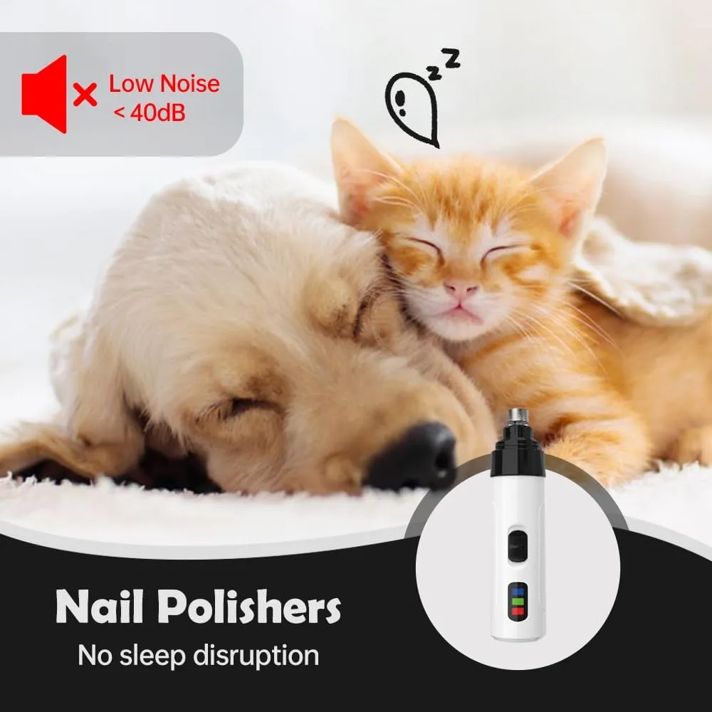 Silent Groom Pro, 2024 New Silent Grind Pro for Dogs Silent Grind Pro Dog Nail Trimmer, Rechargeable Micro Precision Electric Dog Nail Clippers Pet Paws Grooming Smoothing Tool (#2 Sets)