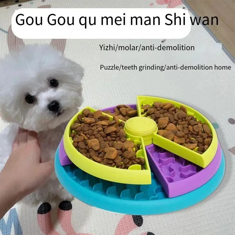 Slow Food Dog Bowl Anti Choking Bowl Dog Basin Puzzle Dog Feeder