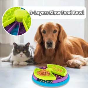 Slow Food Dog Bowl Anti Choking Bowl Dog Basin Puzzle Dog Feeder