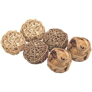 Small Animal Activity Toy, Play Chew Toys for Bunny Guinea Pigs Gerbils, 6 Pack