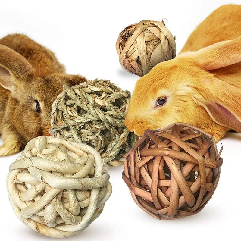 Small Animal Activity Toy, Play Chew Toys for Bunny Guinea Pigs Gerbils, 6 Pack
