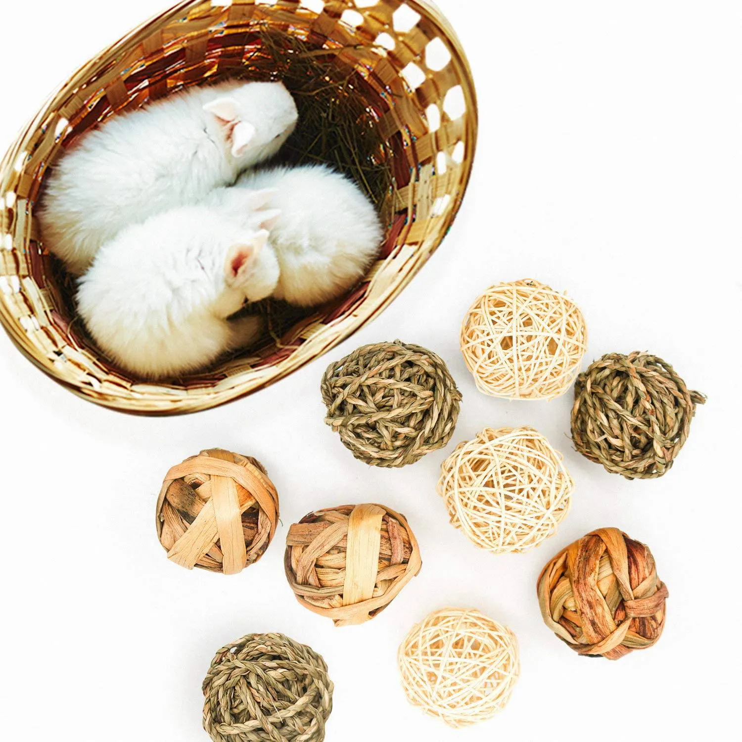 Small Animal Activity Toy, Play Chew Toys for Bunny Guinea Pigs Gerbils, 6 Pack