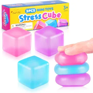 Small Fish Sensory Fidget Toys for Kids: Stress Cube for Autism/ADHD - Mini Slow-Rising Squeeze Ball - Calming Toys for Classroom, Travel & Occupational Therapy - Birthday Gifts for Boys & Girls