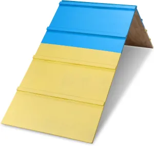 Spiareal Dog Agility Equipment 83.5 x 23.6 Inch Agility A-Frame Agility Training Equipment for Dogs Jumping Outdoor Dog Ramp Dog Agility Course Equipment for Climbing Playground, Yellow Blue