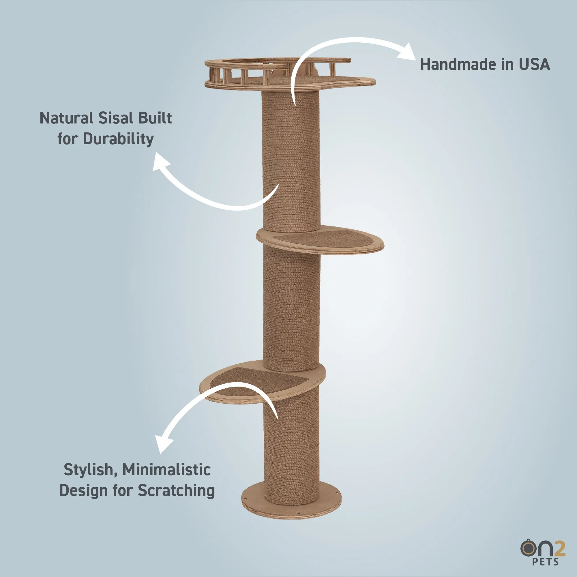 Three-Level Wall Mounted Activity Cat Tree - NEW!!!