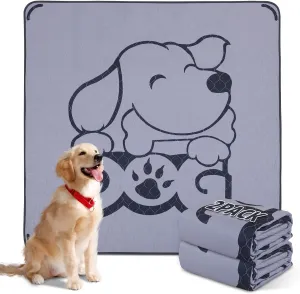 Washable Pee Pads for Dogs: 48x48 Inches Reusable Puppy Pads - Absorbent Whelping Pads, Non-Slip Waterproof Pet Training Pads for Couch, Crate, Potty Training, Floor, Gray