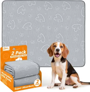 Washable Pee Pads for Dogs Reusable: 2 Pack Waterproof Puppy Pads Absorbent Training Pad - Non-Slip Puppy Whelping Mats for Grate, Floor, Housebreak, Couch 36"x41"